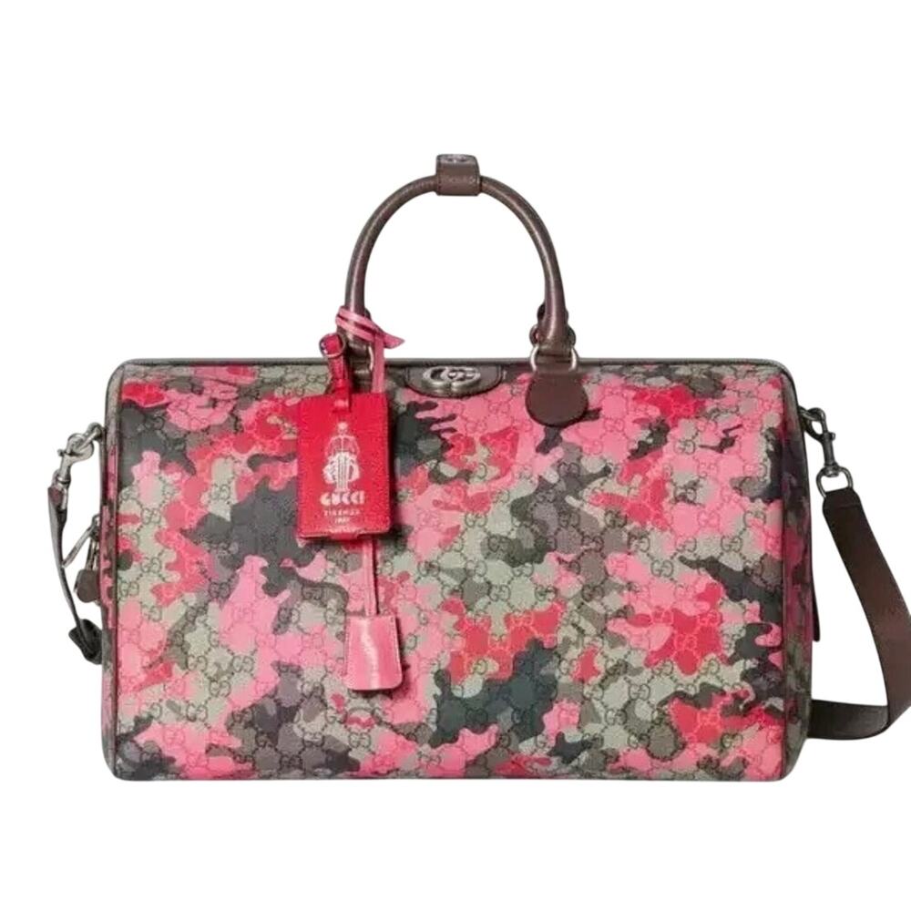 Gucci GG Medium Duffle Marbled GG Camouflage NWT
